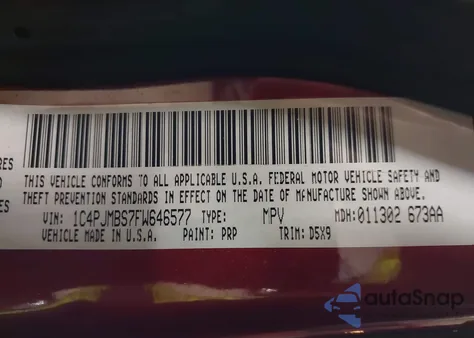 2015 Jeep Cherokee Trailhawk z USA, uszkodzony, nr VIN 1C4PJMBS7FW646577